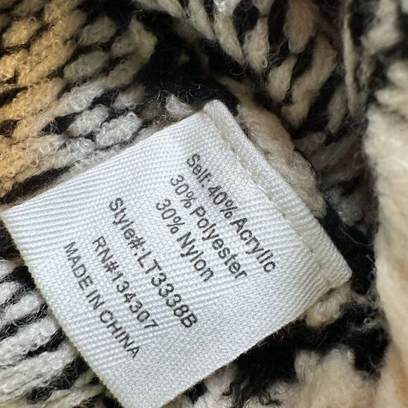 NWT Line & Dot Women’s Fair Isle Oversized Pullover Sweater Cream A Size XS - Picture 5 of 6